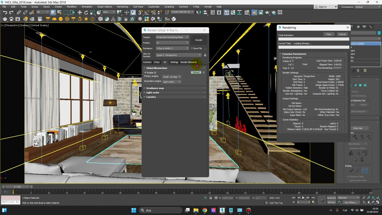 Ders118 3dsMaxVray- Vray 6 Render Ayarları ve Ne işe yaradıkları - VFB Vray Frame Buffer Kullanımı
