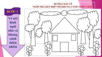 CÁC BƯỚC VẼ NGÔI NHÀ KẾT HỢP VỚI KHUNG CẢNH THIÊN NHIÊN MĨ THUẬT LỚP 1