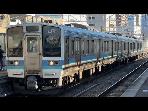 中央本線211系1000番台 (ﾅﾉN308編成)普通上諏訪行 松本駅入線シーン