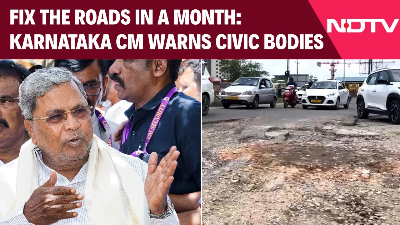 Karnataka News | Fix The Roads In A Month: Karnataka CM's Warning To Civic Bodies