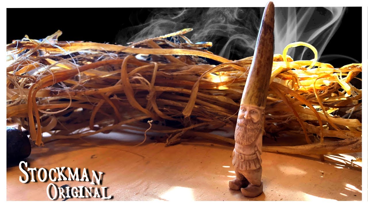 Deer Antler Carving of a Gnome (Once Upon a Tine)