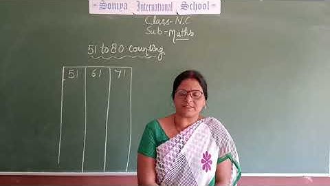 Maths | N.C. | Counting 51 to 80 | SONIYA INTERNATIONAL SCHOOL
