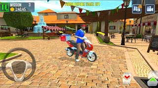Pizza Delivery Driving Simulator #1 | scooter 🛵🛣 - iOS Android Gameplay screenshot 4