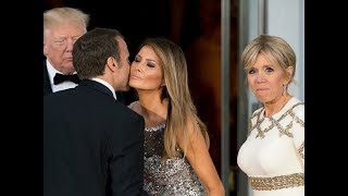 LES MACRON ET LES TRUMP POSENT ENSEMBLE