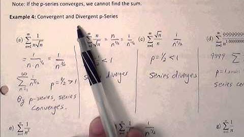 BC Calculus 9.3  P-Series Test