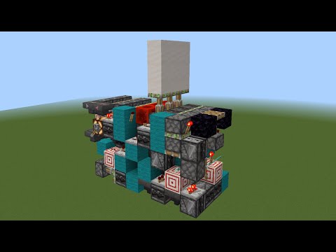 [マインクラフト統合版/Minecraft BE]3×3平面型ピストンドア/3×3 Hipster Door
