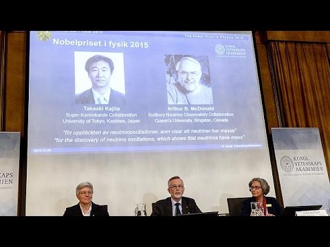 Nobel: neutrinos pair win 2015 Nobel physics prize