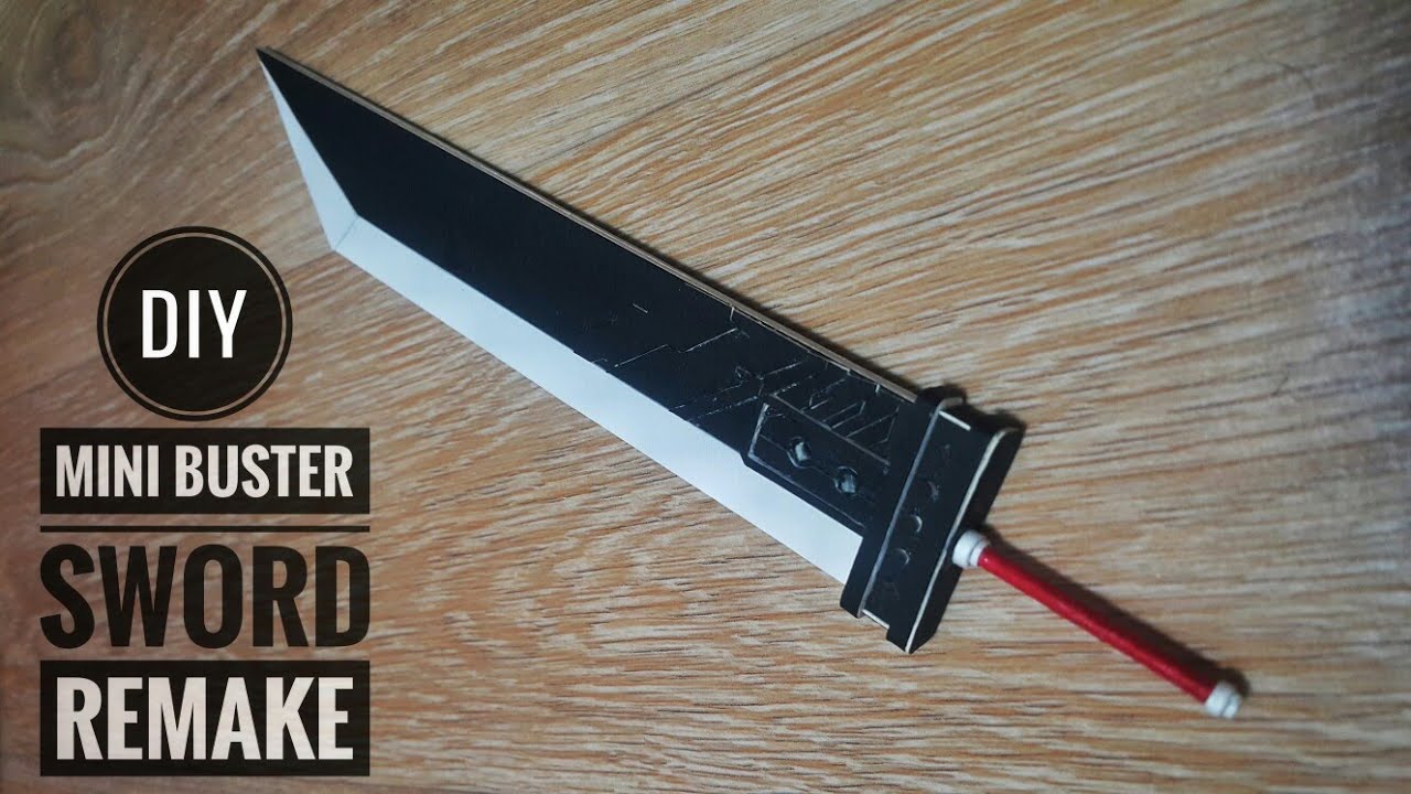 DIY FFVII Remake Mini Buster Sword (Cardboard) YouTube