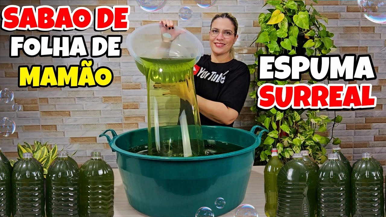 O MELHOR SABÃO DE FOLHA DE MAMÃO BACTERICIDA COM PODER SURREAL DE ESPUMAS!😱🥰