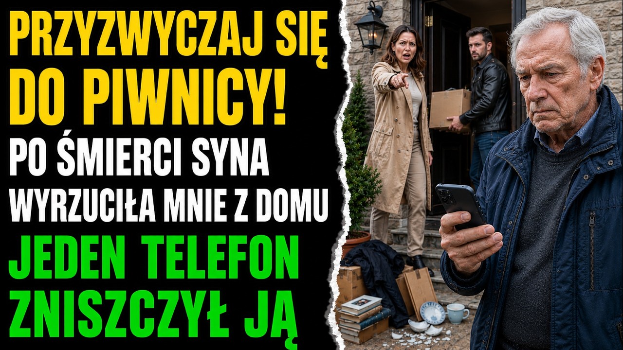 Stałem w ciemnej piwnicy własnego domu, a moja synowa właśnie przekręciła klucz w drzwiach. „Powinien się pan przyzwyczaić do piwnicy. W tym domu jest miejsce tylko dla tych, którzy są jeszcze...