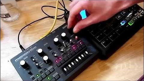 Akai XR20 sync Korg Monotribe test