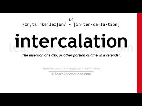 Video: Jaký je význam interkalace?