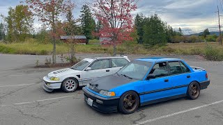 Mountain Road Touge Run | B20 VTEC EF Hatch & B16A2 EF Sedan