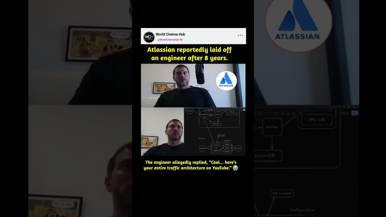 The viral story regarding a laid-off Atlassian engineer dropping the company's,#viral