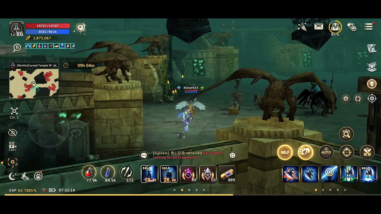 Cheater in Priston Tale Mobile Auto Teleport Pikeman im in 100% invisible.