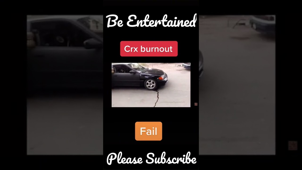 honda crx burnout fail 