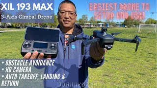 XiL 193 Max Drone with 3-axis gimbal, active obstacle avoidance, 4K, unboxing, and demo, SG906 Max