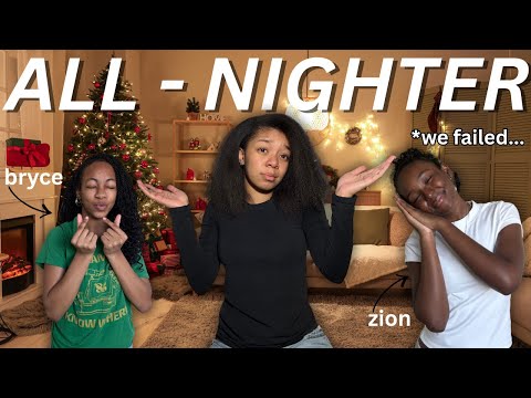 CHRISTMAS ALL-NIGHTER *with Bryce and Zion* | vlogmas day 25
