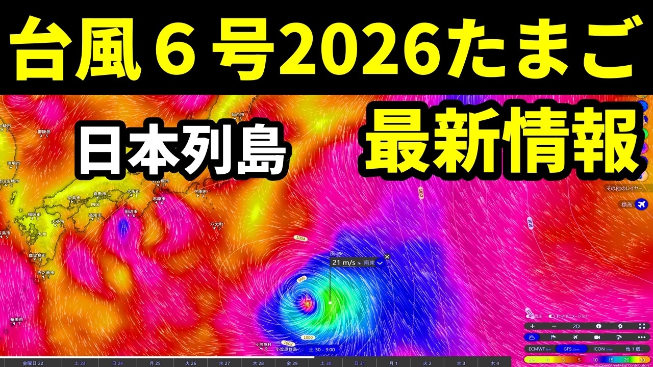 【Windy予報】次の台風6号2026たまご熱帯低気圧の発生予測に関する最新情報