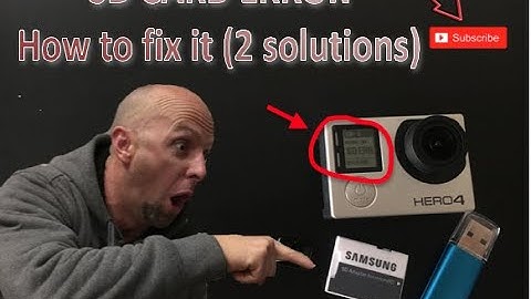 SD Card Error - Fixed - GOPRO HERO 4 - Formatting your SD Card in your Gopro or with your iMac