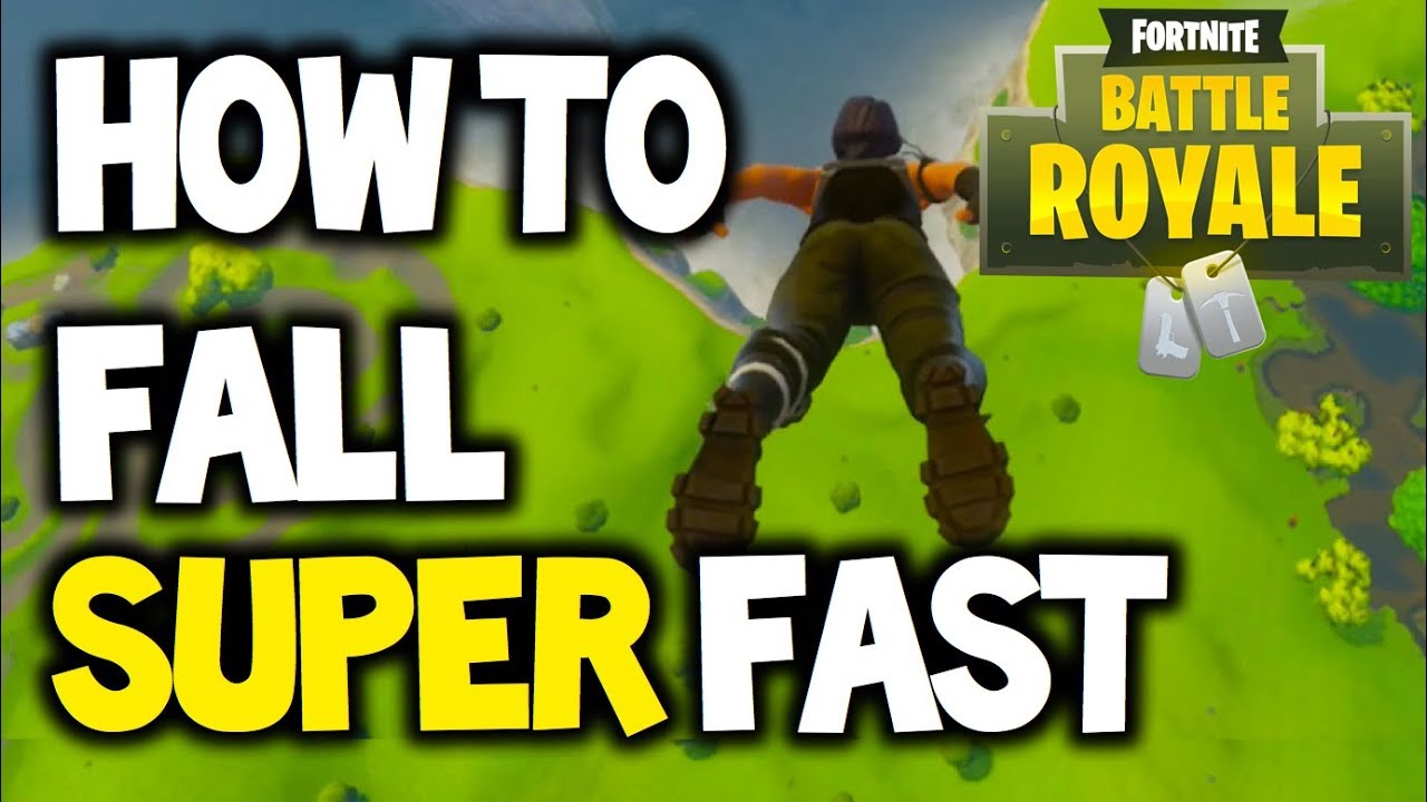 fortnite how to fall fast land faster battle royale skydive super fast tips and tricks - fortnite battle royale parachute faster