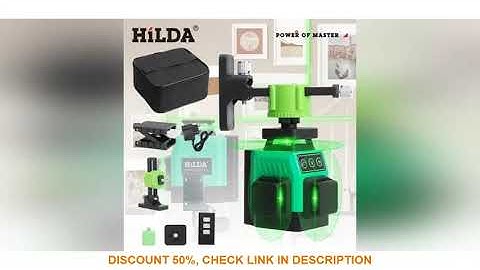 HILDA Laser Level Mini 12 Lines 3D Self-Leveling 360 Horizontal And Vertical Cross Super Powerful Gr