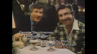George Steinbrenner & Billy Martin Miller Lite Commercial (1978) High Quality