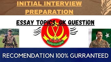 PMA 151 Initial Interview Experience | PMA Interview Mostly Asked Questions ISSB Interview | PMA 151