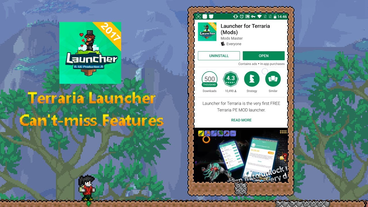 Terraria Launcher, Terraria, Terraria Mod, Mod, Clamity, Launcher, MCPE, Mi...