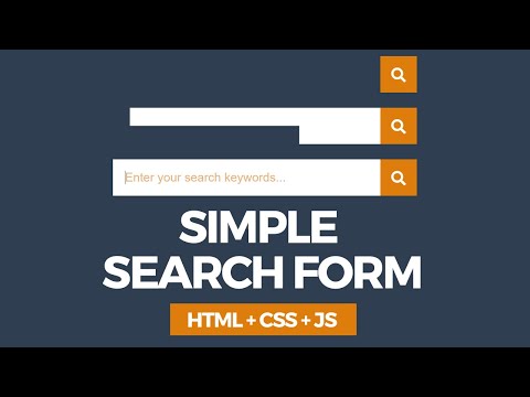 Simple Search Form Effects - HTML, CSS, JS