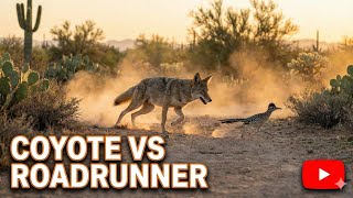 Coyote Vs Roadrunner Ultra Realistic Sora 2 Ai Chase Scene Desert Speed Run