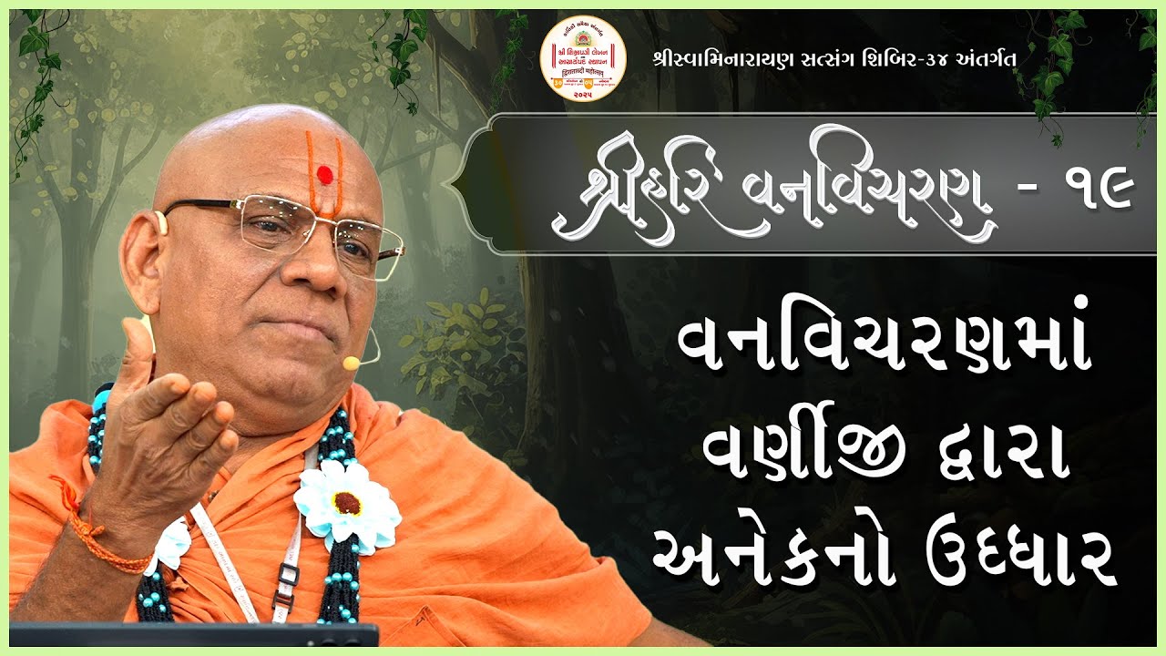Shree Hari Vanvicharan Katha - 19 | Shibir - 34 | 19 Oct 2025 | Gyanjivandasjiswami - Kundaldham