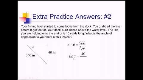 Right Triangle Trigonometry Applications: Problem Set #3