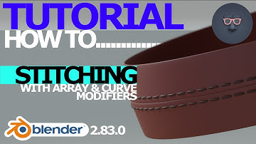 Blender 2.8 Tutorial - Simple Stitching with Array and Curve Modifiers