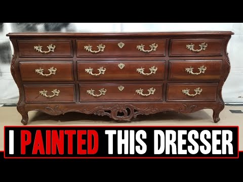 black white and gold dresser