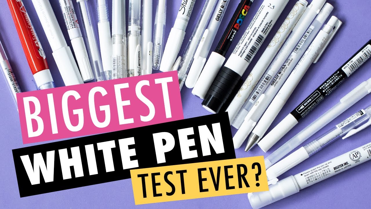 I Tested EVERY White Pen to Find the BEST!  White Pens: Part 1 - Sarah  Renae Clark - Coloring Book Artist and Designer