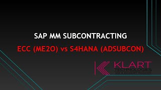 SAP MM Tutorials - 10 | Subcontracting in ECC (ME2O) & S4Hana(ADSUBCON) screenshot 3