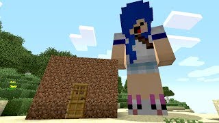 MINHA AMIGA FICOU GIGANTE l MINECRAFT