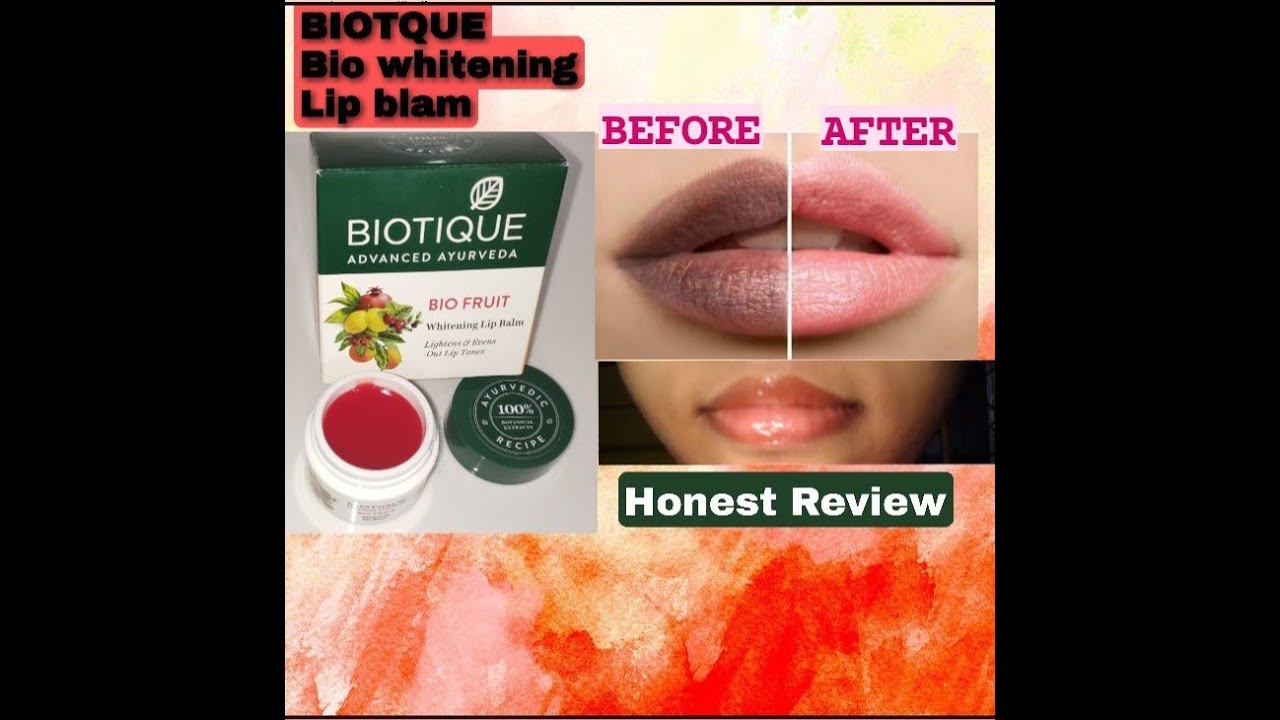 Biotique BIO FRUIT WHITENING Lip balm Review Lipbalm for dark lips+