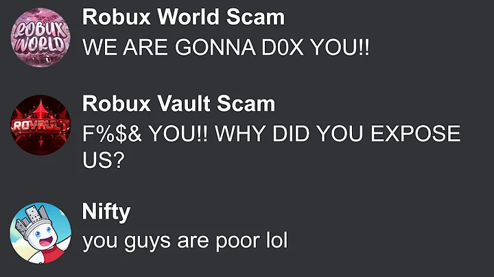 Robux Scam Servers Are Threatening To Expose Me, So I Trolled Them Even More!