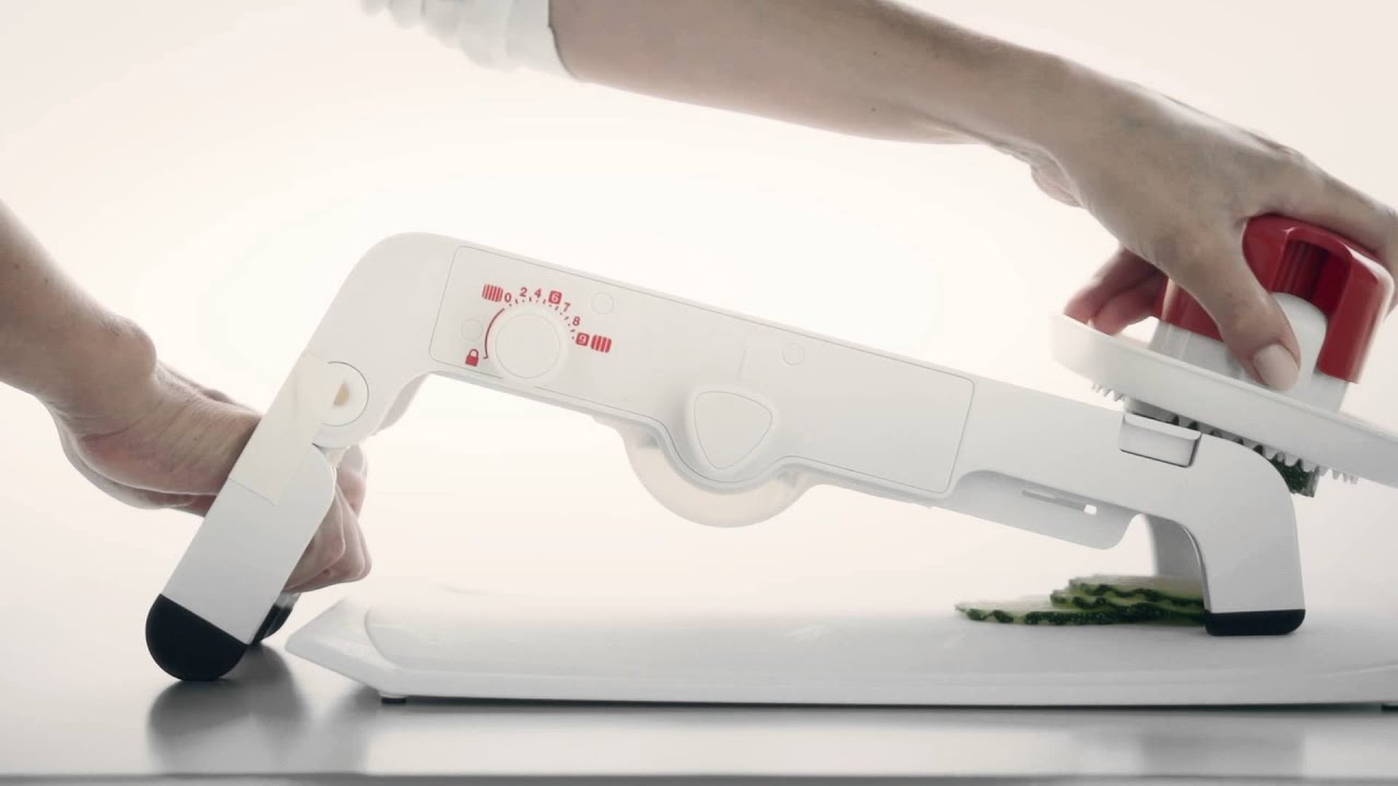 TUPPERWARE Allesschneider Mando-Chef Junior Multihobel Mandolino SPÜLTUCH, Auf