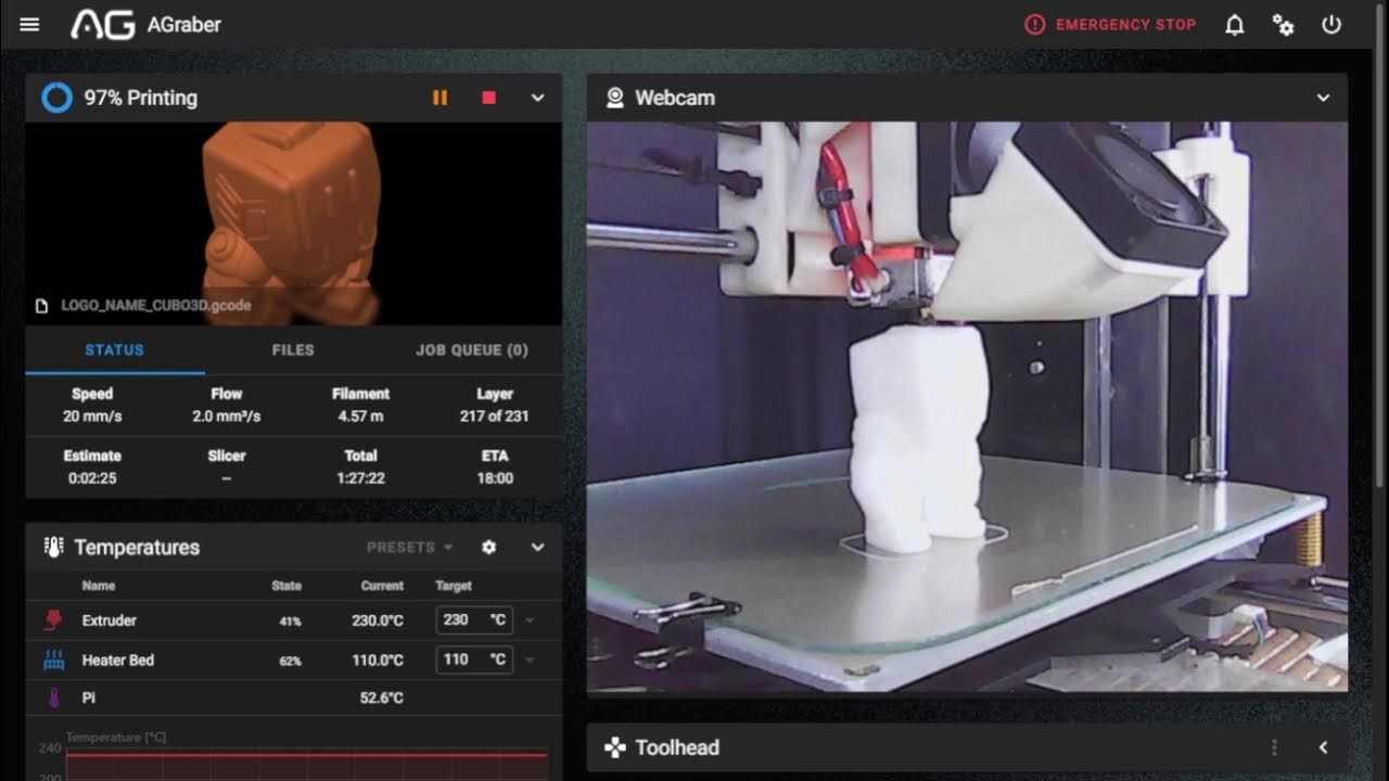 AGRABER - Impressão com PolyST (Polystyrene) Cubo 3D - Cupom PROAGRABER