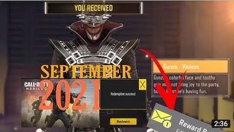*September 2021* Call Of Duty Mobile 2021 New Redeem Code | Cod Mobile Redeem Code Garena/activition