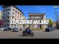 MILANO, ITALY :Cycling city tour through the renaissance streets from Corvetto to Missori 2021 | 4K