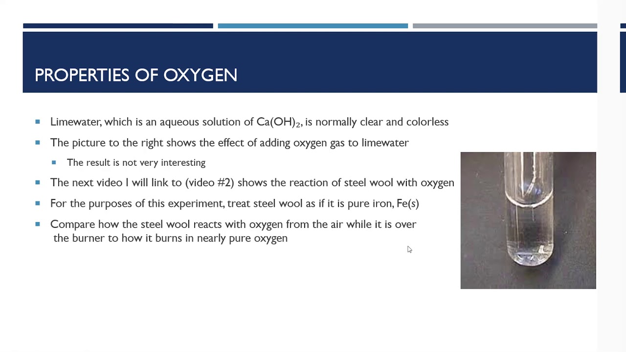 Chemistry 110, Respiratory Gases LabPreparing and Comparing Properties