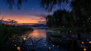 Riverside Twilight — Nature Ambience 🌧️ BGM [3 Hours] - music to relax/study to