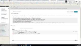 How to Create a Thread in Discussion Board