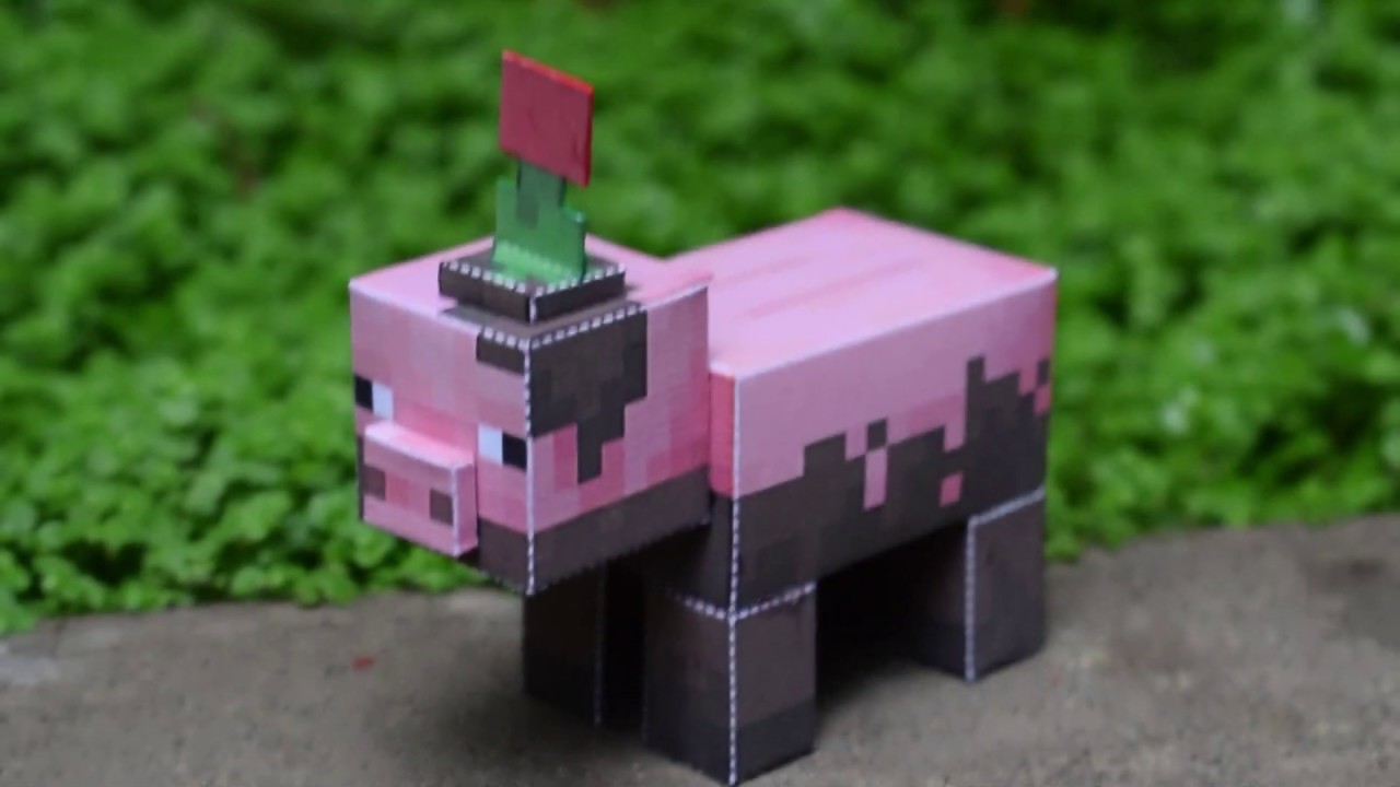 Cerdo Lodoso Muddy Pig Minecraft Papercraft Tutorial Youtube