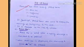 Pop up boxes in JavaScript - lecture 70/IWT