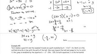 Math 20-1 Lesson 8.2 Solving Systems of Equations Algebraically Part 2